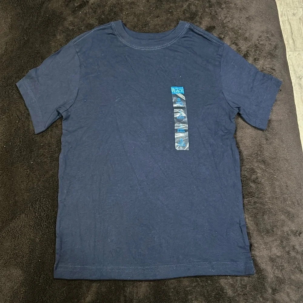 The Children’s Place Navy‎ Blue Basic Short Sleeve Crewneck T-Shirt SM 5/6 NWT